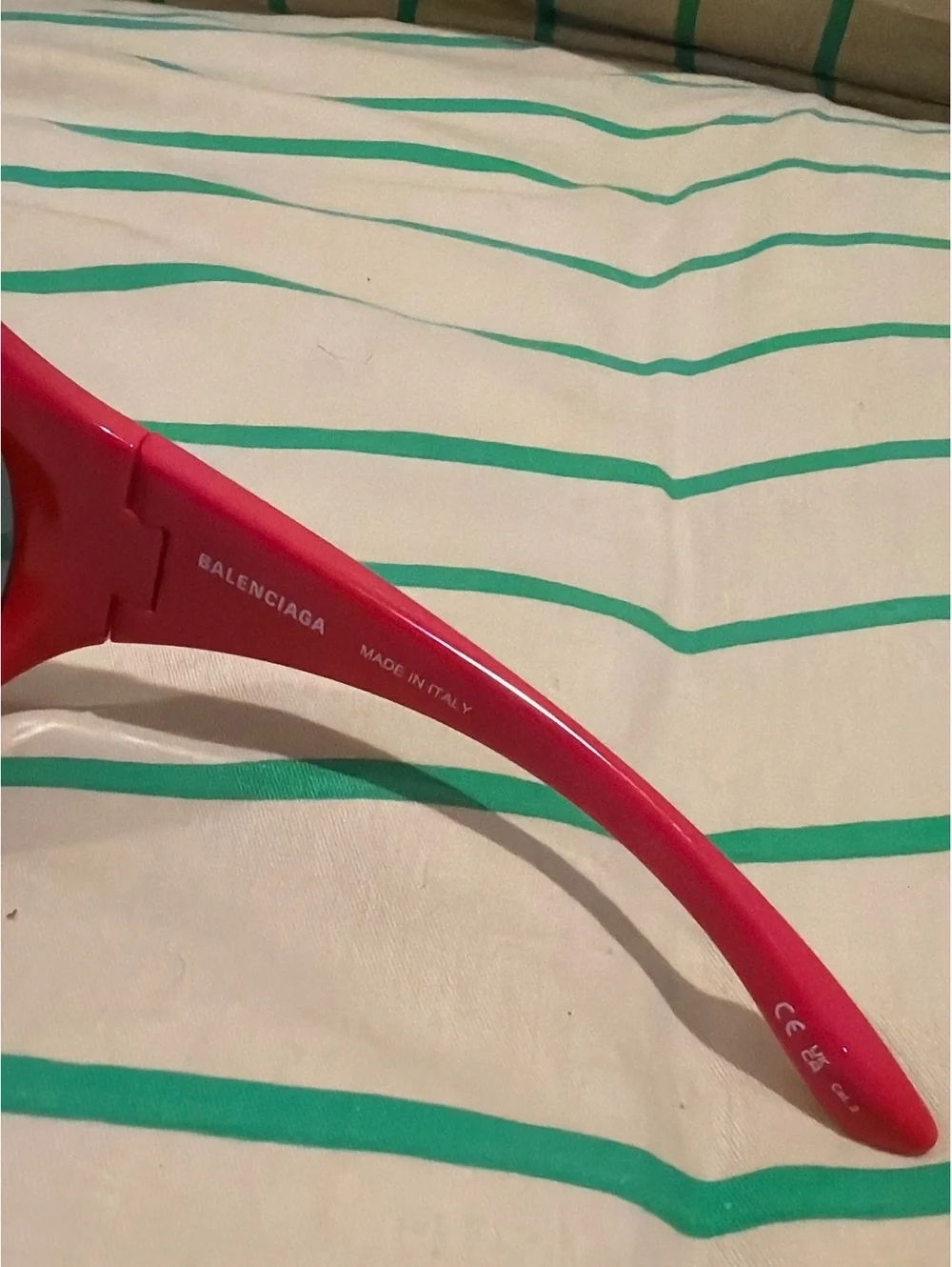 Balenciaga red horned framed sunglasses